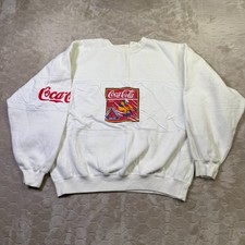 VTG 90s Coca Cola USA Downhill Skiing Team Crewneck Sweatshirt Sz L/XL RARE