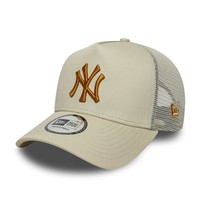 New Era 9FORTY A-Frame Trucker Cap New York Yankees Mlb Essential Beige