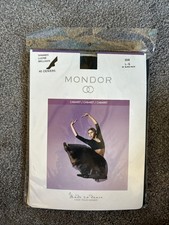 Mondor 52 Black Large Shimmer Tights 40 Deniers Dance Costume Ice Skating