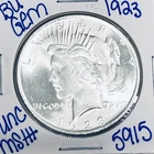 1923 BU UNCIRCULATED SILVER PEACE DOLLAR AUTHENTIC U.S. MINT FREE SHIPPING 5915