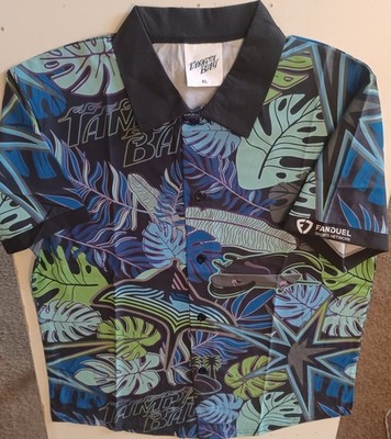 Tampa Bay Rays SGA City Connect Hawaiian Tropical Button Down Shirt - XL