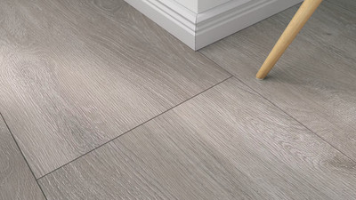 Laminat 2,52m² BoDomo Palace Oak grau inkl.4cm Sockelleiste & PE-Dämmung 8542