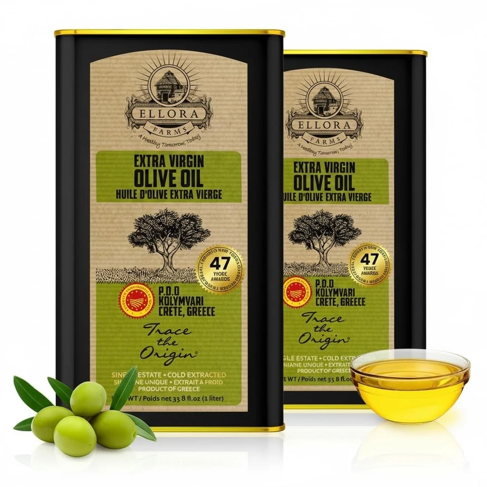 Aceite de Oliva Virgen Extra Sostenible - Pack de 2, 100% Extraído en Frío de Creta Foto 3 de 4