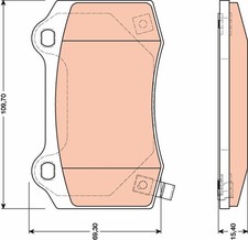 TRW GDB4171 Bremsbelagsatz, Scheibenbremse für CHEVROLET CHRYSLER DODGE JEEP