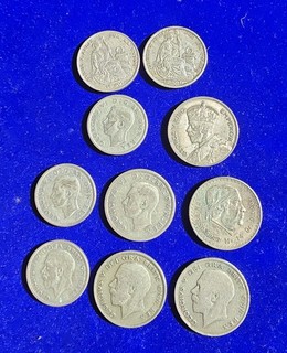 Foreign 50% Silver Coin Lot 10 coins various countries 129g STARTING AT .99