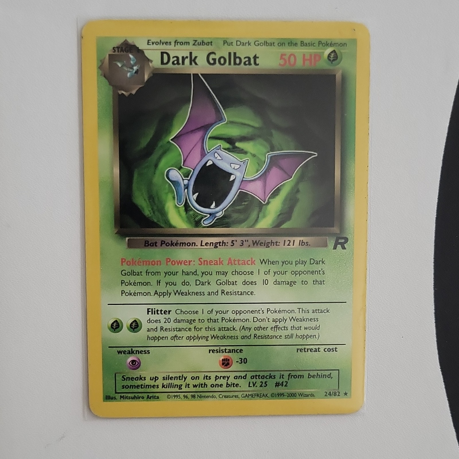 Pokémon TCG Dark Golbat 24/82 Team Rocket Rare Unlimited 2000