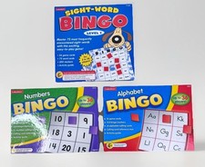 Lakeshore Alphabet, Words and Numbers Bingo Lot of Games JJ311 for Ages 4 