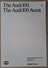 Audi 100 Range Brochure 1985 - Saloon Avant Cc Cd Turbo Diesel
