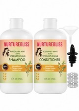 2 Pack Empty Refillable Shampoo Bottles 16oz w/ Funnel, Seals  Labels New