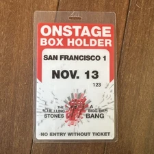 Rolling Stones Bigger Bang Tour 2005 OnStage Box Holder San Francisco 11/13/05