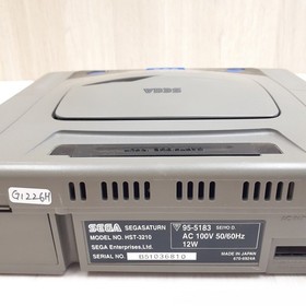 SEGA SATURN Console Japan Gray with 2 controllers, 6 games & memory tested