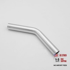 OD 45 Degree Aluminum Elbow Intercooler Pipe Air Intake 1" 25mm Silver 45