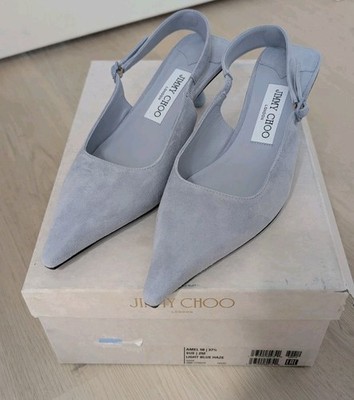 Jimmy Choo Women's Amel 50 Slingback Suede Pumps Size 37.5