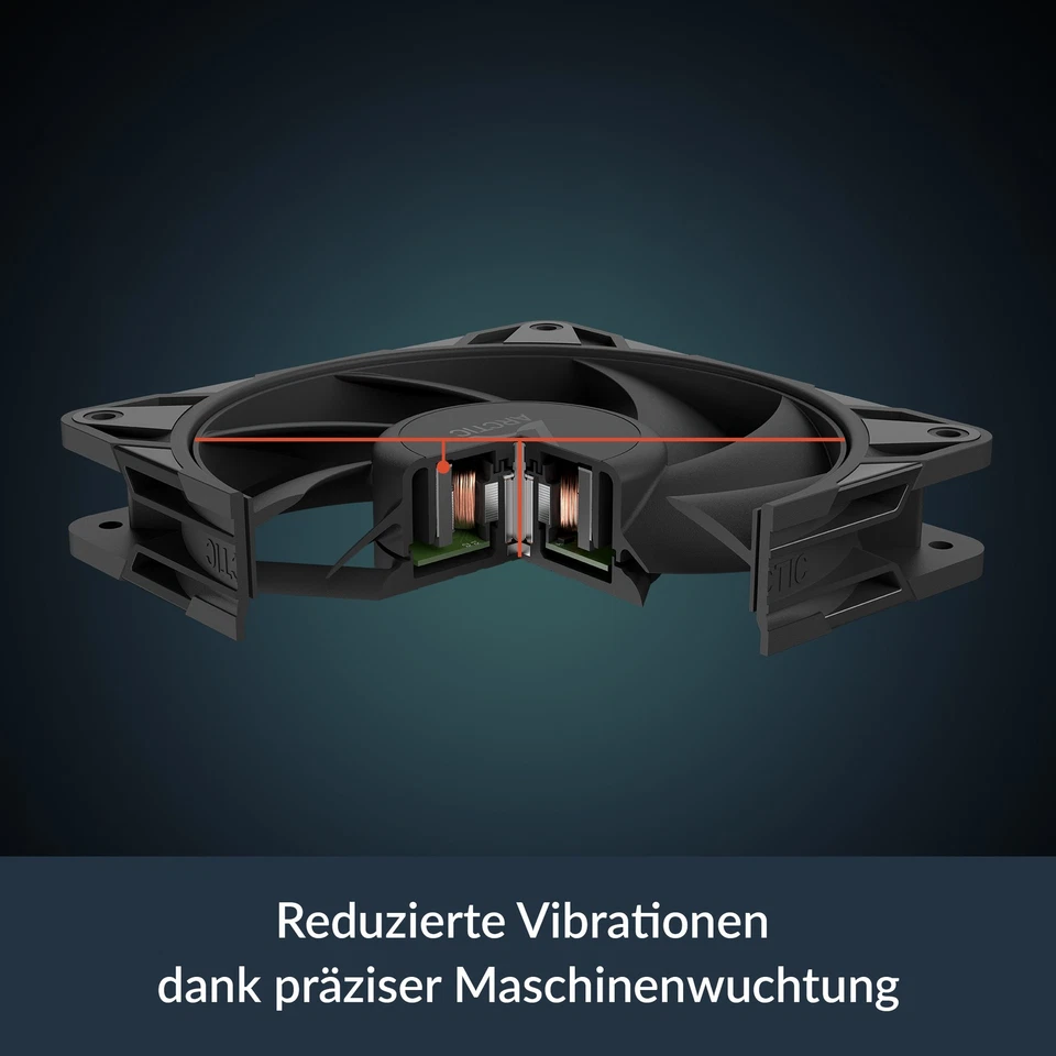 ARCTIC P12 Pro PST (5 Stück) Premium PC Lüfter 120mm PWM Case Fan 4-Pin Gehäuse - Bild 4 von 4