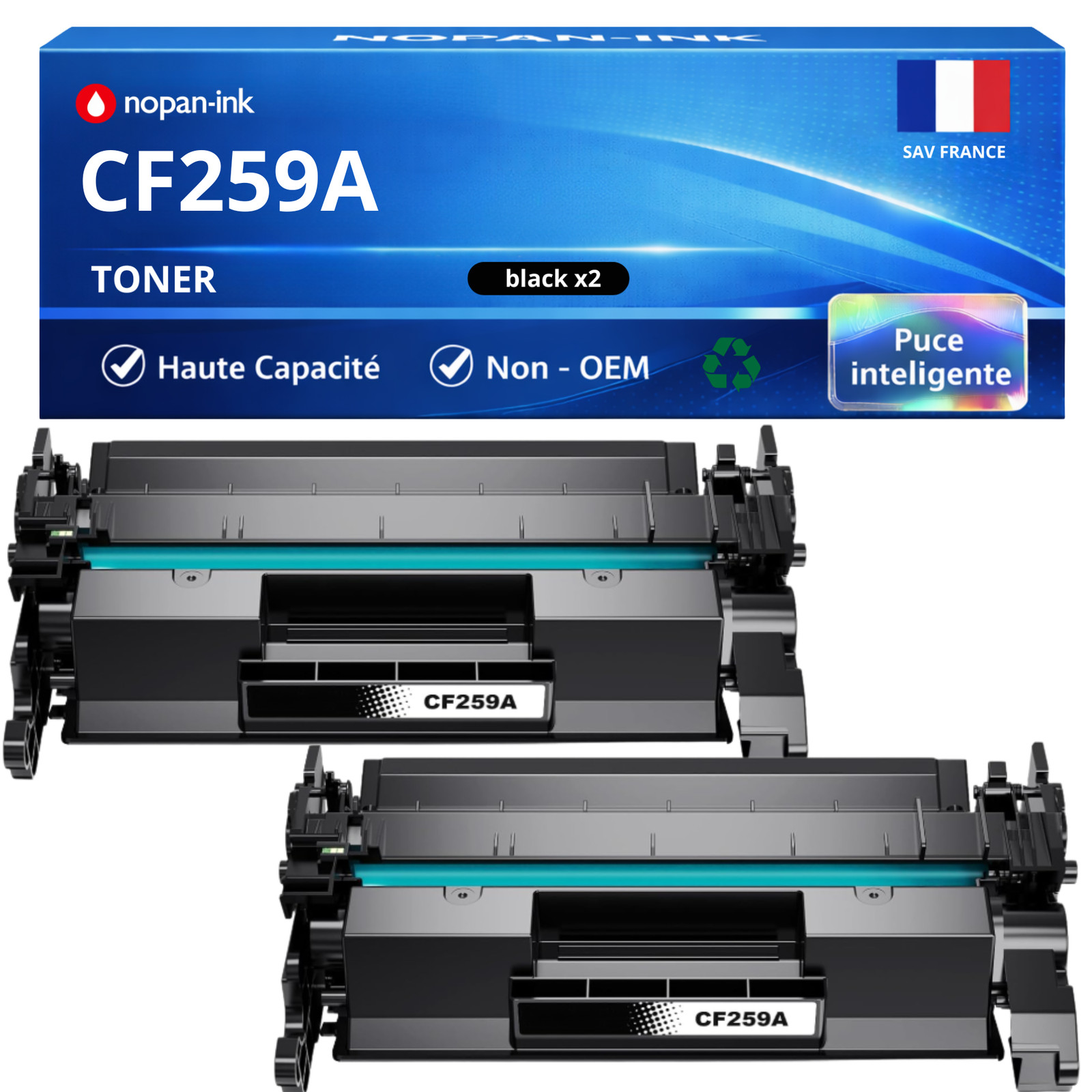 Toner compatible HP CF259A 59A noir longue durée pour impression de bureau