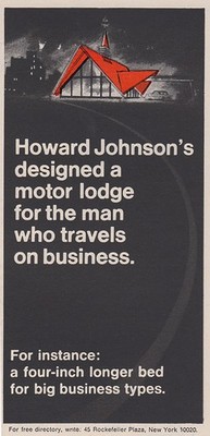 1968 Howard Johnsons: Designed a Motor Lodge for the Man Vintage Print Ad