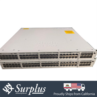 48 Port Gigabit RJ45 Cisco Catalyst C9300-48T Network Switch | 8x 10GB SFP+