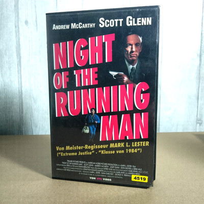 Night of the Running Man - VHS Video Kassette Film - VPS Grossbox #C