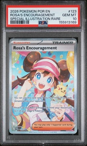 2026 POKEMON POR EN-PERFECT ORDER #123 ROSA'S ENCOURAGEMENT PSA 10