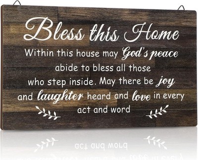 House Warming Gifts New Home Bless This Home Wall Decor House Blessing Plaque Fa