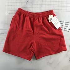 Vintage Russell Athletic Shorts Boys Medium Red Elastic Waist Soccer USA 80s