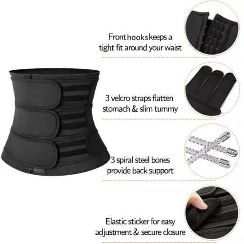 Cinturón de Sudor para Entrenador de Cintura para Hombres Entrenador de Cintura Forja de Sudor Control de Barriga - Imagen 9 de 30