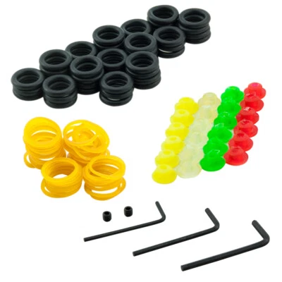 TATTOOCHEST 155 Teiliges 3in1 Tattoo Set: Gummi O-Ringe Nadelstangengummis Nippel Stil Ösen