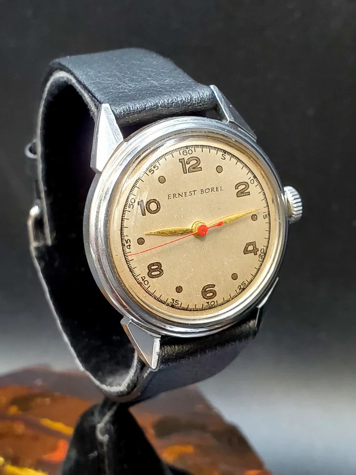 Vintage Ernest Borel 1950's 17J Manual Wind Awesome Dial Men's Watch - Serviced - Image 3 of 4