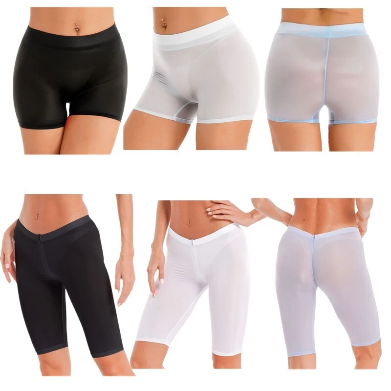 Women s Low Rise Zipper Shorts Workout Yoga Short Pants Stretchy