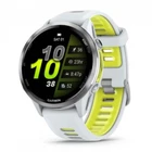 Garmin Forerunner 970 DLC Titanium GPS Watch White with Yellow Band 010-02969-01