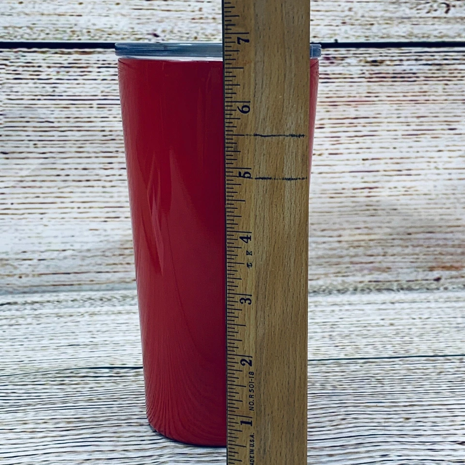 Starbucks Red Tumbler Travel Mug with Lid Stainless Steel 16 fl oz Unused - Image 3 of 4