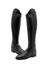 Reitstiefel Dressurstiefel schwarz Poloschnalle Gr 42 H 51,5  W35 Healthy Horses