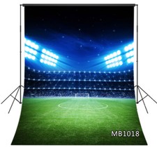 5x7ft Football Arena Stadium Lights Starry Night Vinyl Backdrop Photo Background