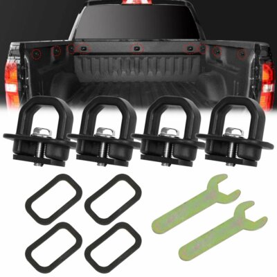 Ultra Premium Retractable Truck Bed Tie Down Anchors For 1999-2013 GMC Sierra 2500HD - 2-Pack