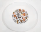 Vintage Milk Glass ANCHOR HOCKING Homestead 10"DINNER PLATE Home Sweet FIRE KING
