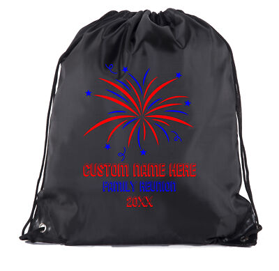 Fireworks with custom name- Family Reunion Party Favor Gift Bags BULK