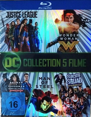DC COLLECTION - 5 Blu-ray Disc Box - Suicide Squad Extended Cut - Wonder Woman..