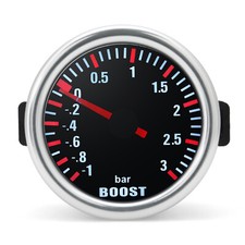 2 52mm Universal Pointer White Led -13bar Turbo Boost Gauge Vacuum Press Meter