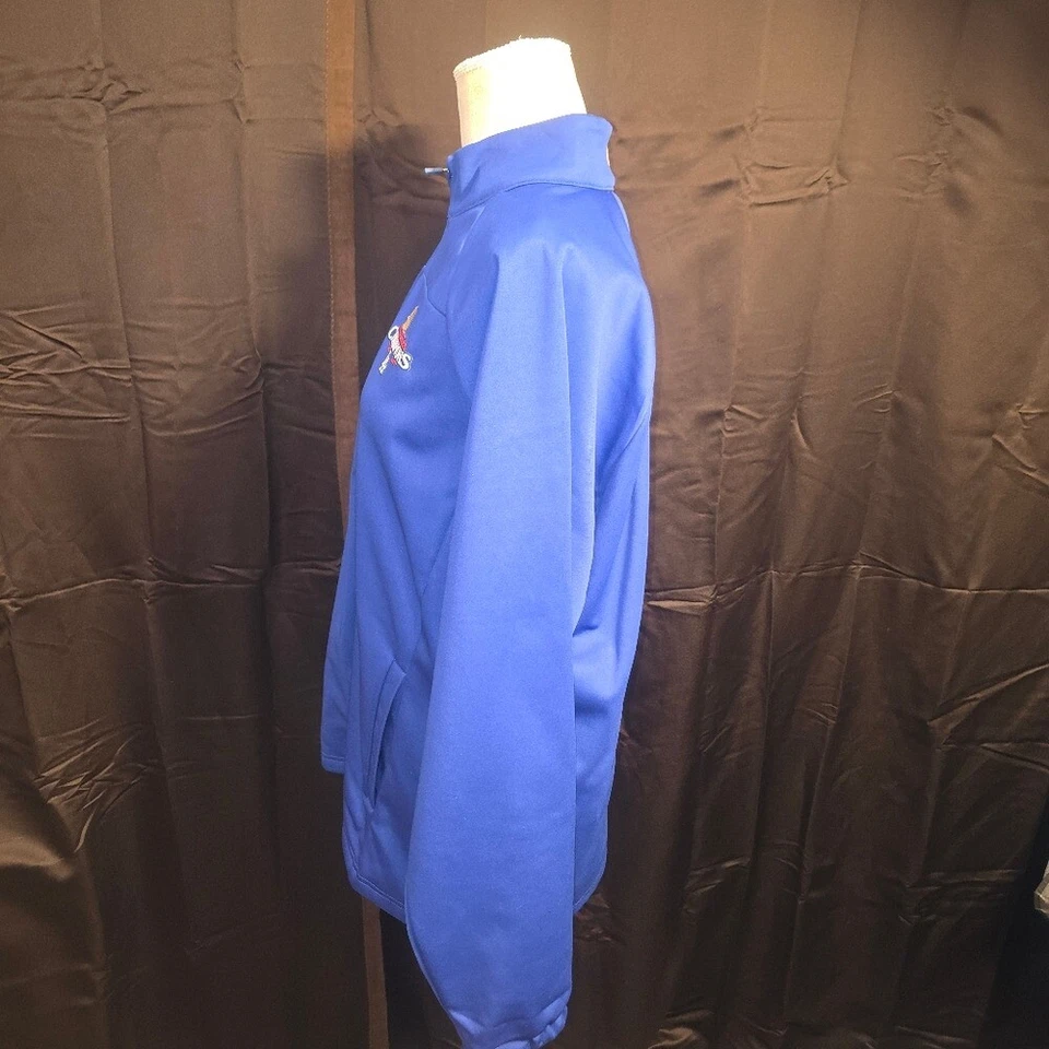 Chaqueta de los Dodgers de Los Ángeles 2024 Campeones de la Serie Mundial para Hombres L Azul Blanco Usada en Excelente Condición Foto 4 de 4