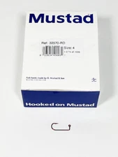 1000 EA MUSTAD 32570RD-RED SIZE 4 JIG HOOK, FITS DO-IT MOLDS USING A 570 OR 575