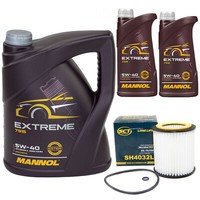 MotoröL Set Mannol Extreme 5W-40 Api 7 Liter + ÖLfilter FüR Bmw 1Er 3Er 5Er X5