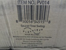 PlayVibe Spider Web Tree Swing   40 Inch Saucer Swing for Kids Outdoor   Round D