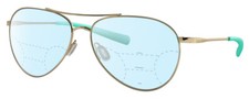 Costa Del Mar Piper Unisex Multi-Focus Blue Light Glasses in Gold Turquoise 58mm