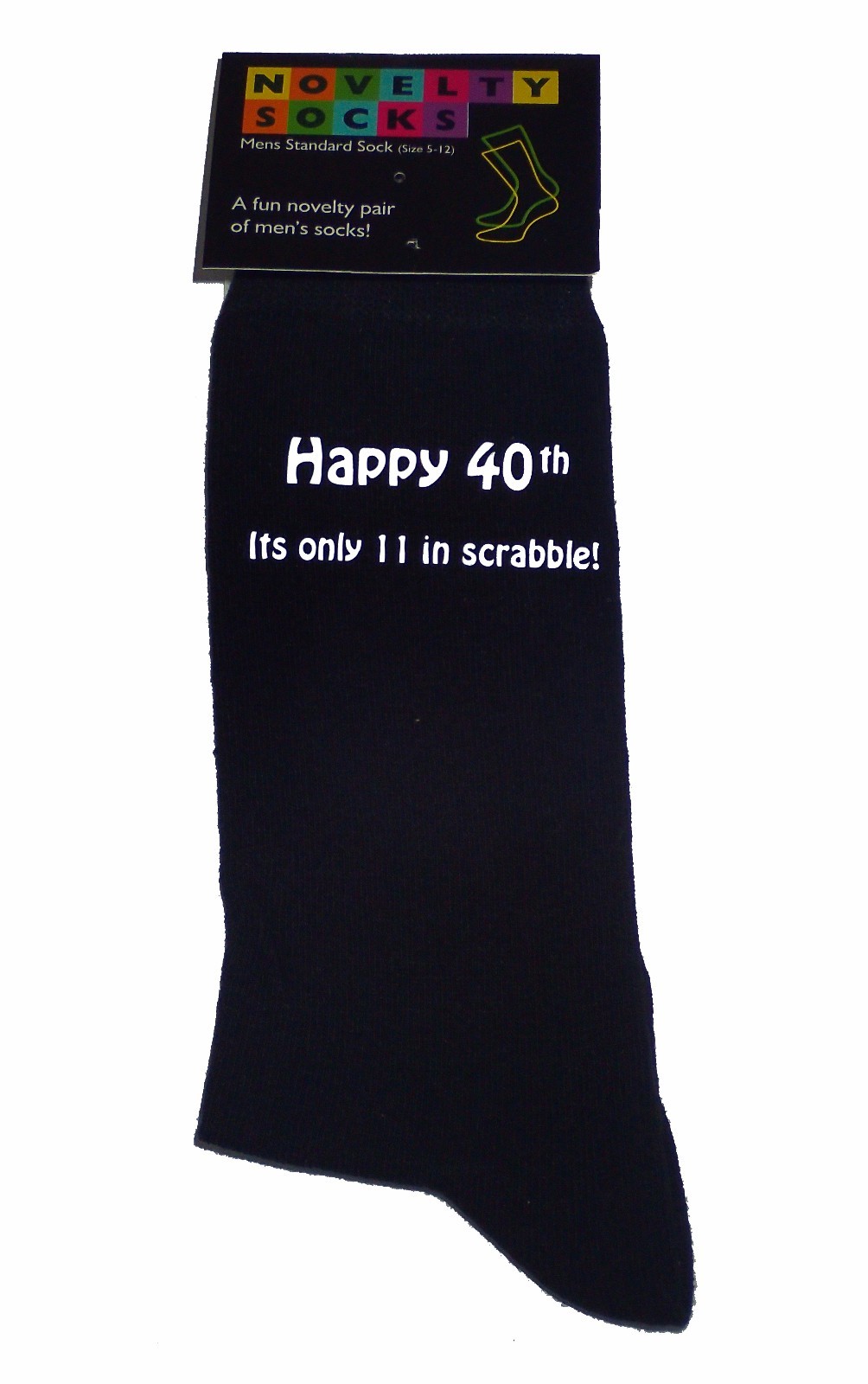 SAOLA Calze nere uomo Happy 40th its only 11 in stampa scarabeo regalo 40° compleanno