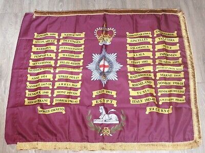 1st battalion Coldstream Guards Queens colours  flag 