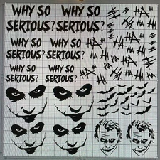 THE JOKER BATMAN VINYL STENCIL FOR CUSTOM SHOES SNEAKERS AND SMALL PROJECTS