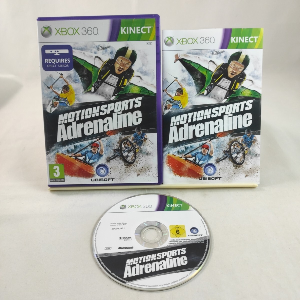 MOTIONSPORTS ADRENALINE XBOX 360 Requires Kinect game with manual