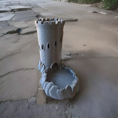 Würfelturm Dicetower Festung aus 3D Druck    FARBE NACH WUNSCH