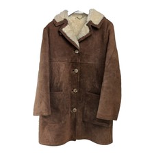True Vintage Antartex Ladies Sheepskin Coat Size 14r Loch Lomond Scotland 70's