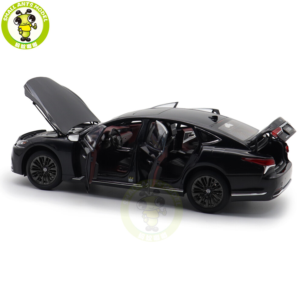 1/18 Toyota Lexus LS 500h Black Diecast Model Cars Toys